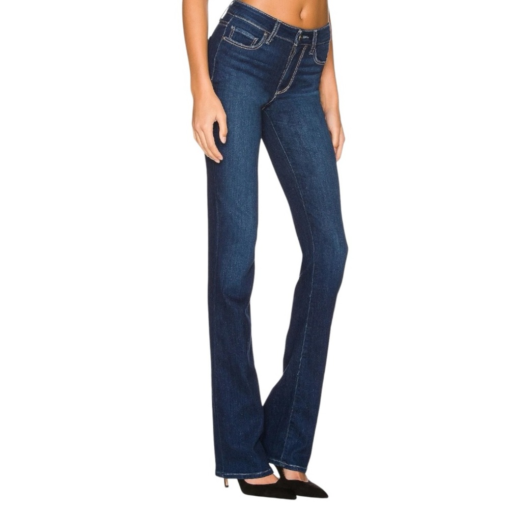 PAIGE Manhattan Bootcut Slim 27 Renna Mid Rise Dark Wash Denim Jeans Casual Date